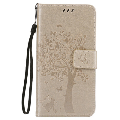 

Gold Tree Design Кожа PU флип крышки Кошелек Карты Держатель чехол для HUAWEI P9LITE