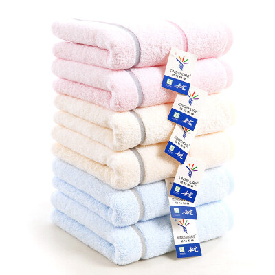 

Gold cotton towel satin soft absorbent towel GA1008T red yellow&blue mixed with 6 pieces 70 34cm 86g