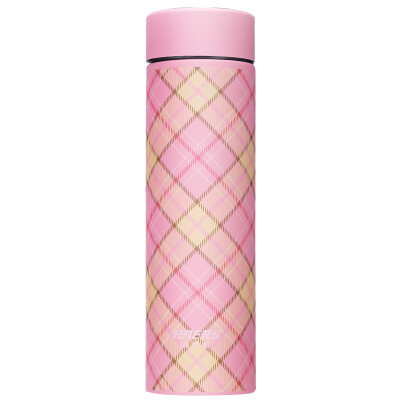 

HAERS Fashion Straight Thermos Double из нержавеющей стали Кубок Бизнес-офис Мужчины и женщины Кубок чая 450 мл Полоса Розовый