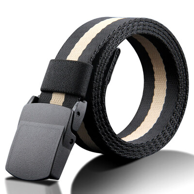 

Tactical Bird (ZSJAY) Canvas Belt Men's Casual Nylon Belt Trolley Free Teen Belt ZS-F5 Black 115