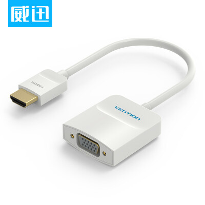 

WDC (VENTION) Преобразователь кабеля HDMI в VGA со звуковым адаптером для кабеля HD для ноутбука Просвет для телевизора Монитор для преобразования проектора в белый цвет ACHWB