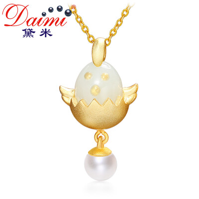 

Demi Jewelery Chicken Baby Healthy Chicken is Round Strong Gloss Freshwater Pearl Pendant S925 Silver 5-6mm