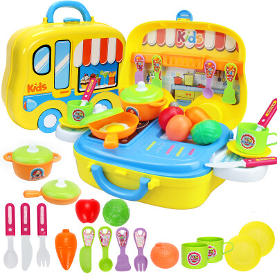 

Xiongcheng XIONG CHENG Children's educational toys simulation of the family kitchen suite portable suitcase yellow XC711