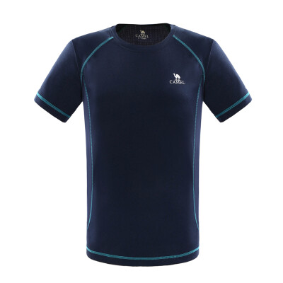 

Camel (CAMEL) outdoor sports T-shirt couple models soft breathable quick-drying round neck short sleeve T male A7S209189 deep treasure blue