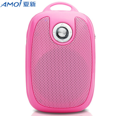 

Amoi A5 Wireless Bluetooth Outdoors Mini Sonic Card Subwoofer Portable Self-timer One Touch Calls Elderly Radio Audio Speaker Pink