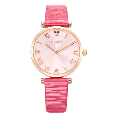 

Disney children's watch black diamond Mickey Korean fashion women's girls girls waterproof leather shoes watch MK-11095B
