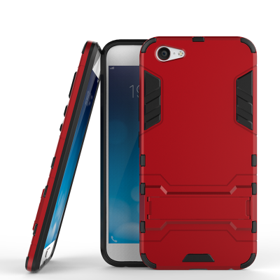 

Red Slim Robot Armor Kickstand Shockproof Hard Rugged Rubber Back Case For vivo X9Plus