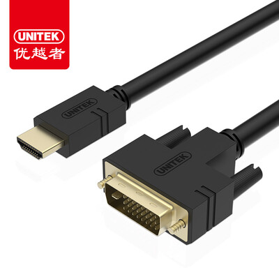 

Улучшенный человек (UNITEK) Y-C219A HDMI на DVI цифрового двунаправленного преобразователь высокого качества 3-метровый кабель DVI к HDMI 1.4 поддерживает патч корд 1080P