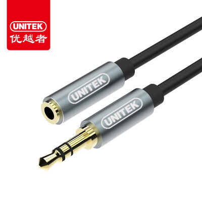 

UNITEK Y-C932ABK DC35mm male to female stereo headphone audio extension line aluminum alloy phone tablet computer car cable 1 meter