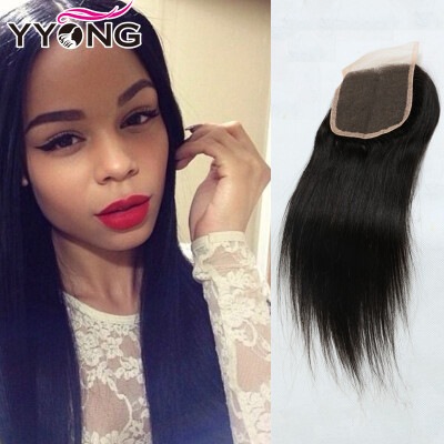 

Best Quality Peruvian Straight Closure YYONG Hair Peruvian Virgin Hair Closure Straight Lace Closure Bleached Knots Fast Shipping