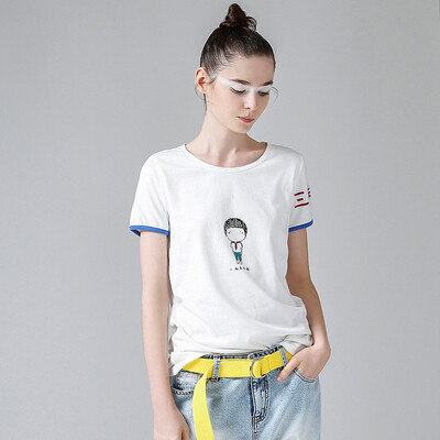

Новичок TOYOUTH Art Nostalgia Student Cartoon Print Футболка 8620131802 Бежевый S