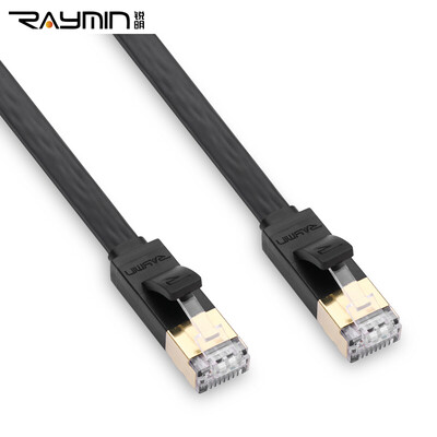 

Rui Ming RA670BK-2000 seven types of ultra-high-speed flat line twisted pair on the shielded wire mesh gold-plated interface tinned oxygen-free copper core 20m black