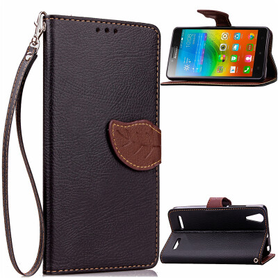 

Black Design PU Leather Flip Cover Wallet Card Holder Case for Lenovo K3/A6000