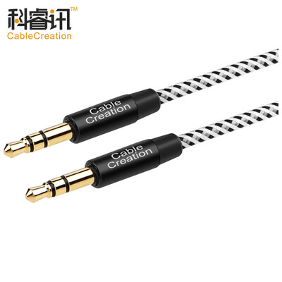

CABLE CREATION AUX audio cable with 35mm stereo audio cable male to public 3 meters headset audio TV monitor cable black CC0369