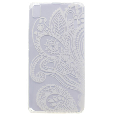 

Half flower Pattern Soft Thin TPU Rubber Silicone Gel Case Cover for Lenovo K3 Note/A7000