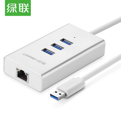 

Зеленый Альянс (UGREEN) USB3.0 Гигабитная проводная карта USB-кабель для интерфейса RJ45 3-портовый концентратор HUB-конвертер Apple Mac для ноутбука 30203