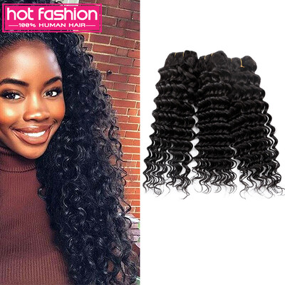 

Grade 8A Brazilian Deep Wave Virgin Hair 3Pcs Lots Hot Fashion Hair Company Brazillian Hair Extensions Soft And Thick Hair Bundles