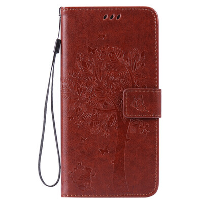 

Brown Tree Design PU Leather Flip Cover Wallet Card Holder Case for IPHONE 6 PLUS