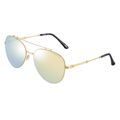 

Parsons (PARZIN) Song Jia with sunglasses metal frame color colorful film yurt mirror tide sunglasses female 8153 gold frame reflective film gold film