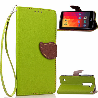

Green Design PU Leather Flip Cover Wallet Card Holder Case for LG Spirit 4G