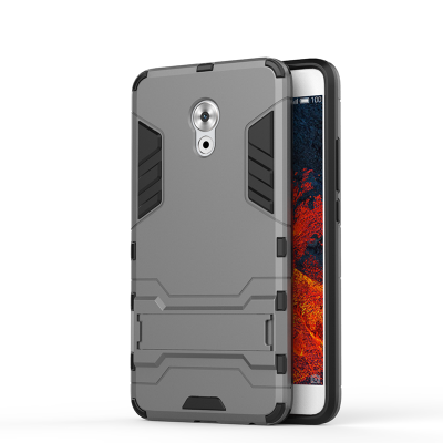 

Gray Slim Robot Armor Kickstand Shockproof Hard Rugged Rubber Back Case For MEIZU Pro 6 Plus