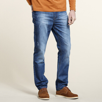 

Мужские мужчины Camel (CAMEL) в поясе Slim feet long pants business casual jeans X6X269113 blue 30