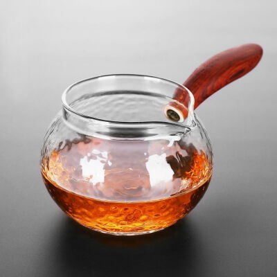 

Rosewood Side-handle Glass Cha Hai Gongfu Tea Serving Pitcher Fair Cup 220ml