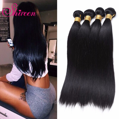 

Brazilian Virgin Hair Straight 4 Bundles Straight Brazilian Hair Bundles 100g/pc Human Hair Extensions Brazilian Straight Hair