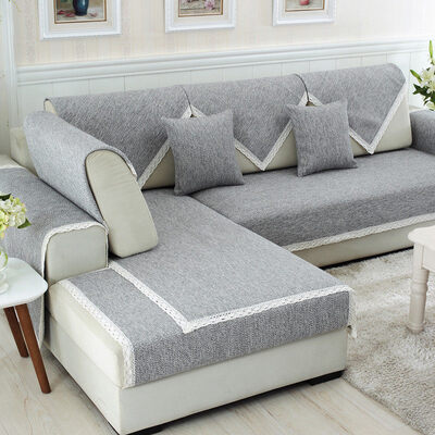 

QUATREFOIL sofa cushion four seasons three-seat sofa cushion Bay window mat 90 * 180cm elegant gray