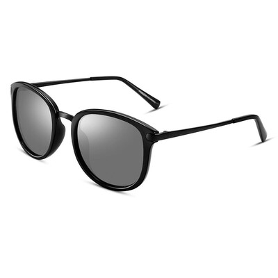 

Parson PARZIN retro sunglasses female colorful hipster polarized glasses male driver driving sunglasses 9238 black frame reflective film ice blue tablets