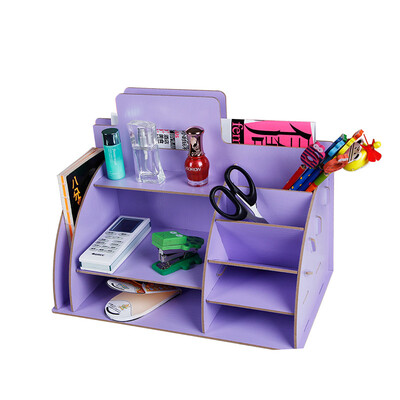 

Jingdong supermarket] according to the empire EDO creative DIY wooden desktop cosmetics storage box skin care products storage rack jewelry earrings finishing box TH5067 purple