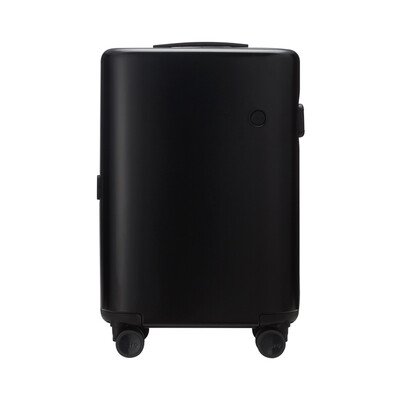 

ITO Trolley Case PISTACHIO Moderate Light Travel Case PC Striped Luggage Case Silent Caster Wheel Chassis Carbon Black 24 Inch