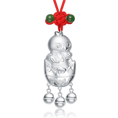 

Bei Xi Ai (bei xi ai) chicken baby silver lock bag baby silver lock 999 full silver long life lock silver lock children full moon gift box red rope version of the certificate