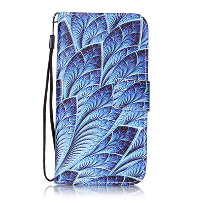 

Blue Dazzle Design PU Leather Flip Cover Wallet Card Holder Case for Lenovo K5/K900