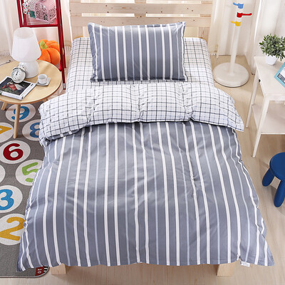

JIUZHOULU cotton student bed set/bed kit (duvet cover/fitted sheet/pillowcase) 1.2m bed