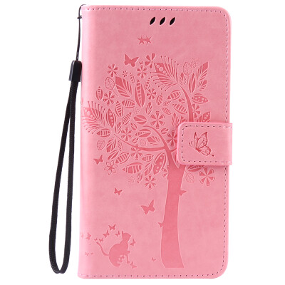 

Pink Tree Design PU Leather Flip Cover Wallet Card Holder Case for HUAWEI HONOR 4X