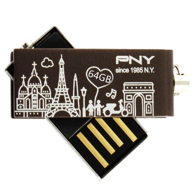 

(PNY) USB2.0 металлический двойной U диск 64G (mellow Mocha)