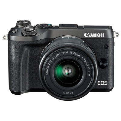 

Canon EOS M6 (15-45) Мини-сменная зеркальная цифровая фотокамера Black