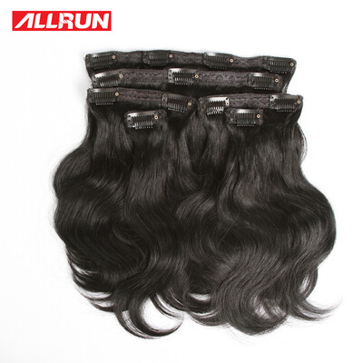 

Body Wave Clip In Human Hair Extensions #1 Black 112g Brazilian Body Wave Clip In Hair Extensions Human Hair Clip In Extensions