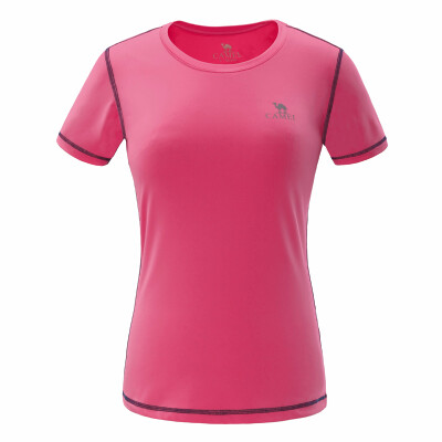 

Camel (CAMEL) outdoor sports T-shirt couples breathable round neck sports fashion short-sleeved T-shirt female A7S1U7204 pink blue S