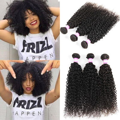 

Brazilian kinky curly virgin hair 3 Bundles 100% Unrpocessed Virgin Brazilian Hair Weave Bundles