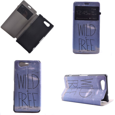 

Wild Free Design Кожа PU откидной крышки Кошелек для карты Держатель чехол для Sony Xperia Z4 mini