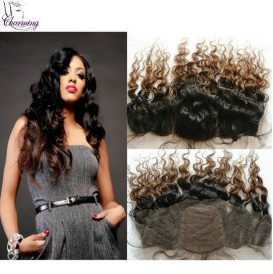 

Best Cheapest Product Virgin Hair 11x4 Ombre Silk Frontal Piece Peruvian Body Wave Ombre 1b/4 2 Tone Silk Base Lace Closure Front