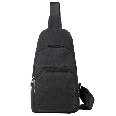 

[Jingdong supermarket] Mochi Si (MOKIS) canvas chest baby men and women leisure outdoor sports bag Messenger bag shoulder bag MKXB001-D black