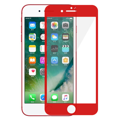 

Mo вентилятор Apple 8 / 7plus закаленная пленка iPhone8 / 7plus пленка Apple 7plus полноэкранный охват взрывозащищенный высококачественный шелковый экран телефон защитная пленка красный