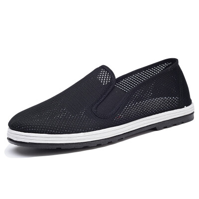 

Cloth cloth veteran Beijing shoes men&39s shoes Melaleuca comfortable sleeves casual shoes large size low to help network breathable lazy shoes 62X-7706 net black 44 yards