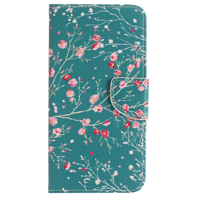 

Blue Apricot Tree Design PU Leather Flip Cover Wallet Card Holder Case for Google Pixel XL