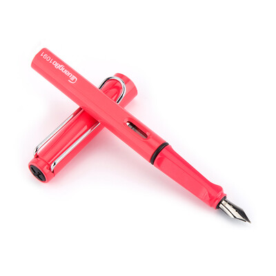 

Wide GuangBo F tip pen tip practice word iridium gold pen signature pen gift ink bag red GB1091R