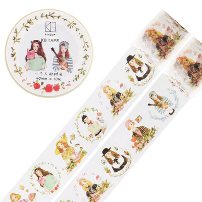 

Kinbor hand and paper tape 40mm * 10m / hand account color stationery tape a person's time DTB64055