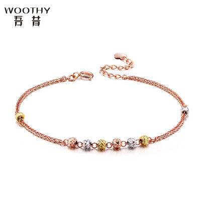 

I am the jewelry 18K gold simple beads color gold bracelet
